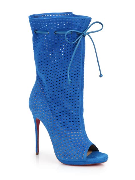 christian louboutin blue boots.